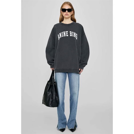 Anine Bing Tyler Sweatshirt, Washed Black